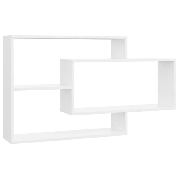 Wall Shelf White 104x20x58.5 cm Engineered Wood