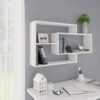 Wall Shelf White 104x20x58.5 cm Engineered Wood