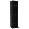 CD Cabinet Black 21x20x88 cm Engineered Wood