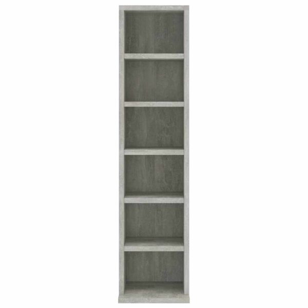CD Cabinet Concrete Grey 21x20x88 cm Engineered Wood
