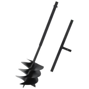 Ground Drill with Handle 250 mm Steel Black