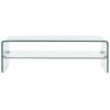 Coffee Table Clear 98x45x31 cm Tempered Glass