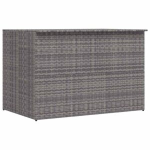 Garden Storage Box Grey 150x100x100 cm Poly Rattan