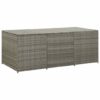 Garden Storage Box Poly Rattan 180x90x70 cm Grey