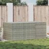 Garden Storage Box Poly Rattan 180x90x70 cm Grey