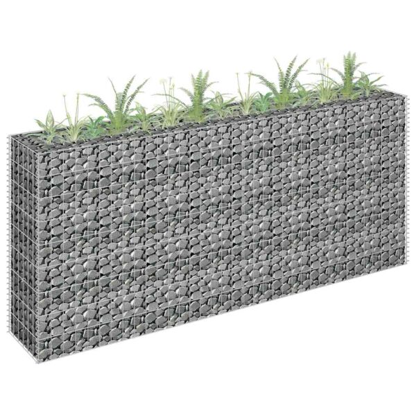 Gabion Raised Bed Galvanised Steel 180x30x90 cm