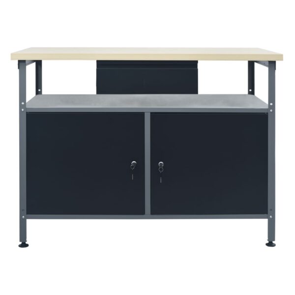 Workbench Black 120x60x85 cm Steel