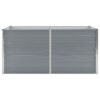 Raised Garden Bed 160x80x45 cm Galvanised Steel Grey
