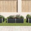 Raised Garden Bed 160x80x45 cm Galvanised Steel Anthracite