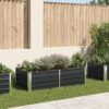 Raised Garden Bed 160x80x45 cm Galvanised Steel Anthracite