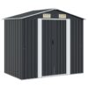 Garden Storage Shed Anthracite Steel 204x132x186 cm