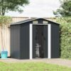 Garden Storage Shed Anthracite Steel 204x132x186 cm