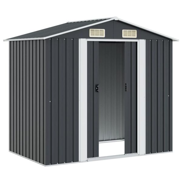 Garden Storage Shed Anthracite Steel 204x132x186 cm
