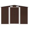Garden Storage Shed Brown 257x205x178 cm Steel