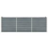 Garden Raised Bed Galvanised Steel 240x40x77 cm Grey