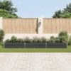 Garden Raised Bed Galvanised Steel 480x80x45 cm Anthracite