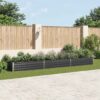 Garden Raised Bed Galvanised Steel 480x80x45 cm Anthracite