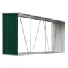 Garden Log Storage Shed Galvanised Steel 330x84x152 cm Green