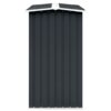 Garden Log Storage Shed Galvanised Steel 330x92x153 cm Anthracite