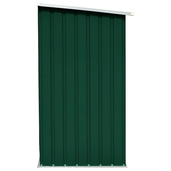 Garden Log Storage Shed Galvanised Steel 163x83x154 cm Green