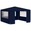 Professional Party Tent with Side Walls 4x4 m Blue 90 g/m?