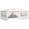 Professional Party Tent with Side Walls 4x6 m White 90 g/m?
