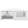 Professional Party Tent with Side Walls 4x6 m White 90 g/m?