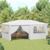 Professional Party Tent with Side Walls 4x6 m White 90 g/m?
