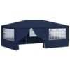 Professional Party Tent with Side Walls 4x6 m Blue 90 g/m?