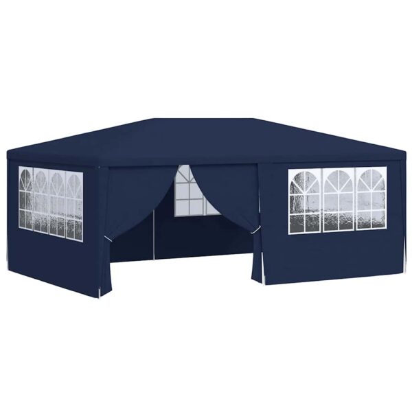 Professional Party Tent with Side Walls 4x6 m Blue 90 g/m?