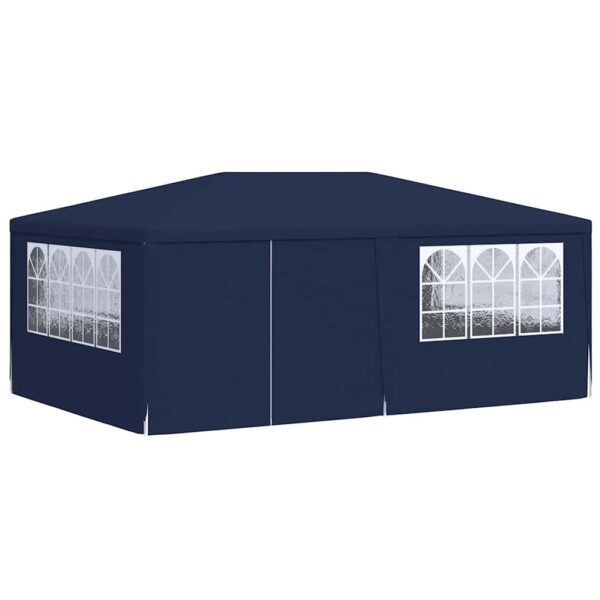 Professional Party Tent with Side Walls 4x6 m Blue 90 g/m?