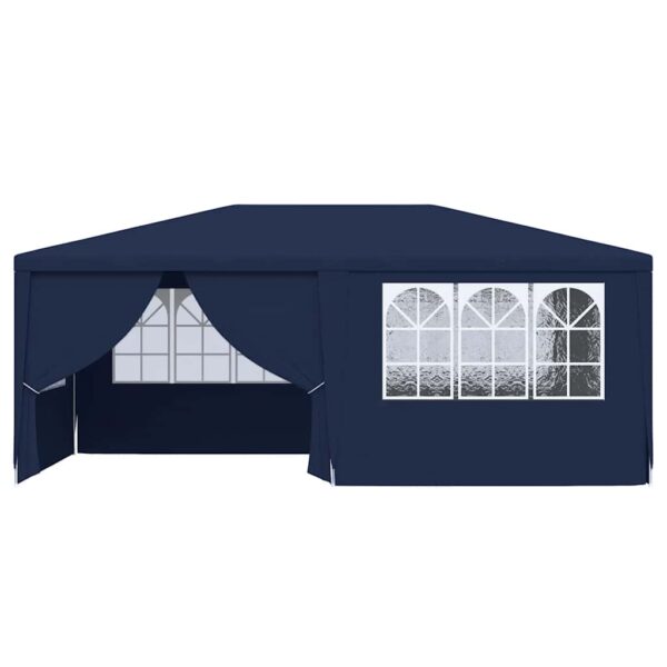 Professional Party Tent with Side Walls 4x6 m Blue 90 g/m?