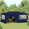 Professional Party Tent with Side Walls 4x6 m Blue 90 g/m?