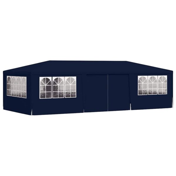 Professional Party Tent with Side Walls 4x9 m Blue 90 g/m?
