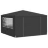 Professional Party Tent with Side Walls 4x4 m Anthracite 90 g/m?