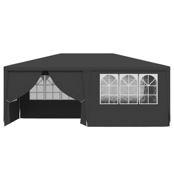 Professional Party Tent with Side Walls 4x6 m Anthracite 90 g/m?