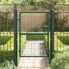 Fence Gate Steel 100x125 cm Green