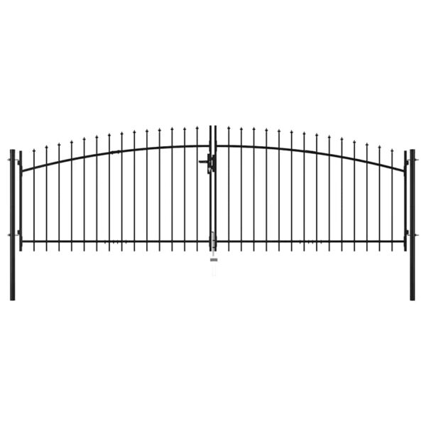 8719883769066_g_en_hd_1.jpg Double Door Fence Gate with Spear Top 400x200 cm