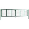 Mesh Garden Gate Steel 400x75 cm Green