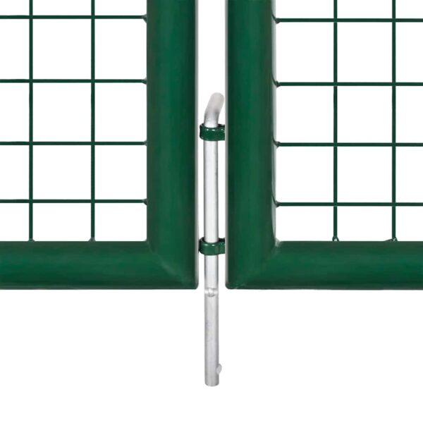 Mesh Garden Gate Steel 400x75 cm Green