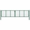 Mesh Garden Gate Steel 400x100 cm Green