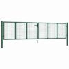 Mesh Garden Gate Steel 400x100 cm Green