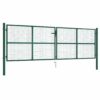 Mesh Garden Gate Steel 400x125 cm Green