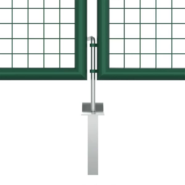 Mesh Garden Gate Steel 400x125 cm Green