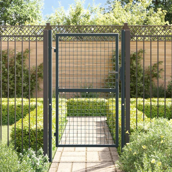 8719883769370_g_en_hd_1.jpg Mesh Garden Gate Galvanised Steel 100x150 cm Grey
