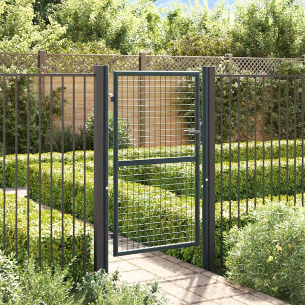 8719883769370_m_en_hd_1.jpg Mesh Garden Gate Galvanised Steel 100x150 cm Grey