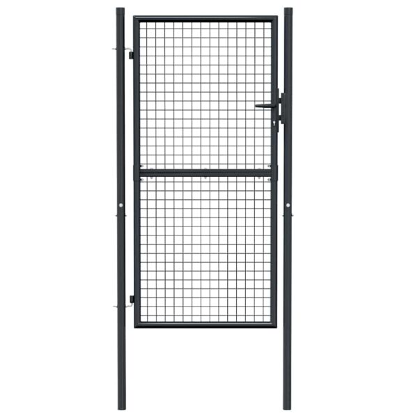 8719883769387_g_en_hd_2.jpg Mesh Garden Gate Galvanised Steel 100x175 cm Grey
