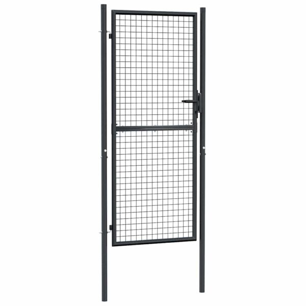 8719883769394_a_en_hd_1.jpg Mesh Garden Gate Galvanised Steel 100x200 cm Grey