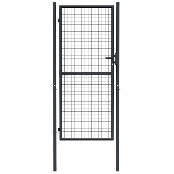 8719883769394_g_en_hd_2.jpg Mesh Garden Gate Galvanised Steel 100x200 cm Grey