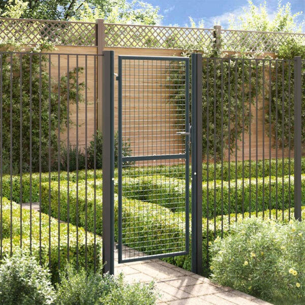 8719883769394_m_en_hd_1.jpg Mesh Garden Gate Galvanised Steel 100x200 cm Grey